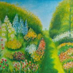 Garten  (80x100) Mischtechnik auf Leinwand 2022